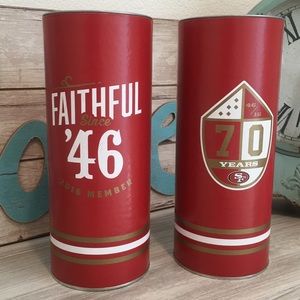 A Pair of SF 49ers Cylinder Coin Banks